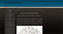 Desktop Screenshot of jacobboehmeonline.com