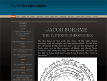 Tablet Screenshot of jacobboehmeonline.com